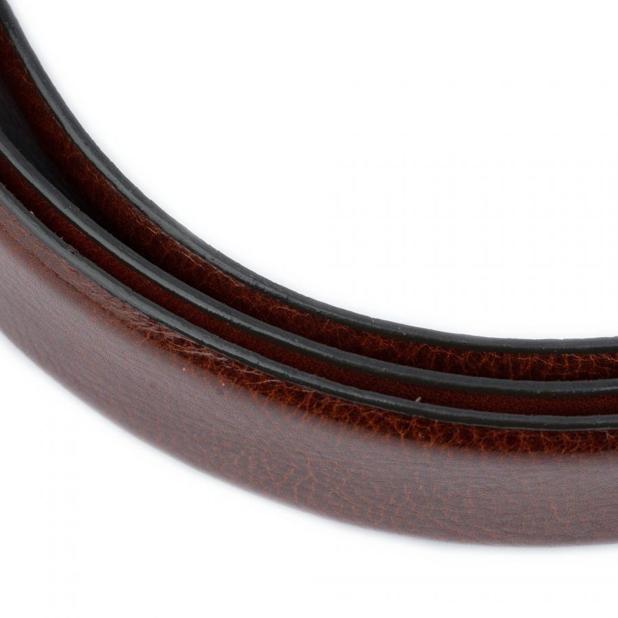 cognac leather belt strap for designer buckles 3 5 cm 4