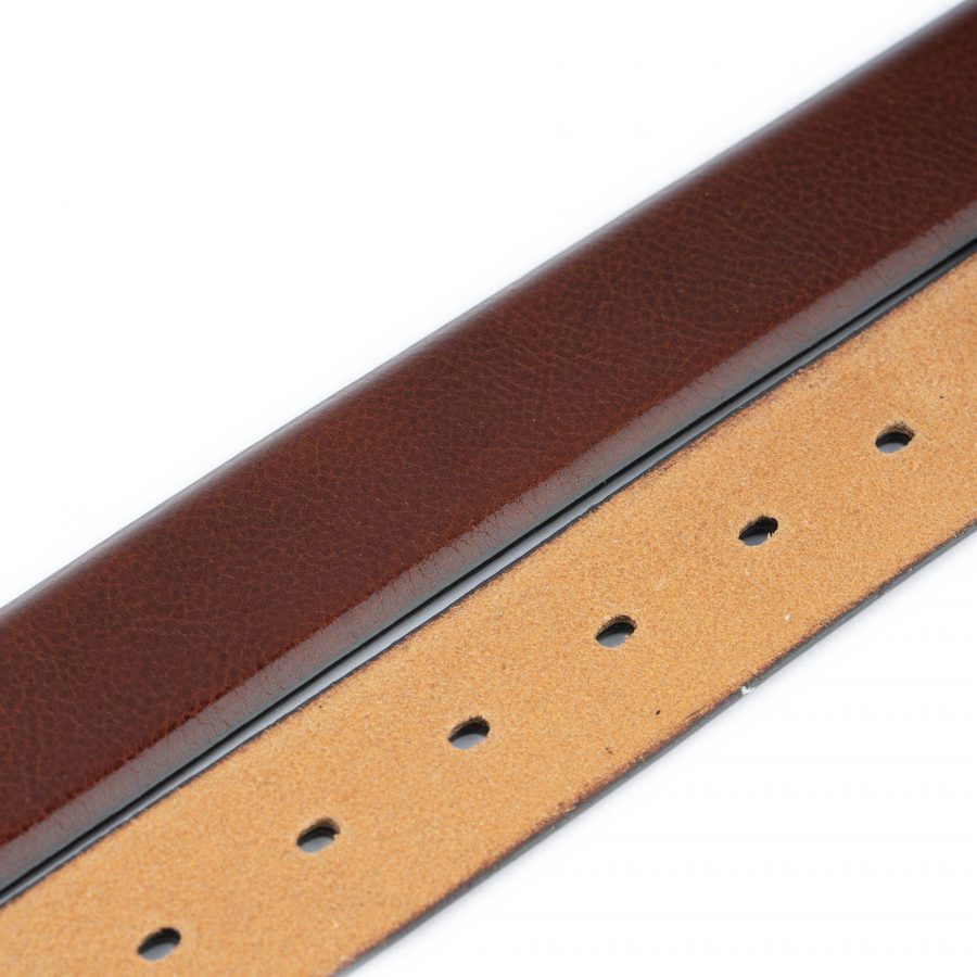 cognac leather belt strap for designer buckles 3 5 cm 6