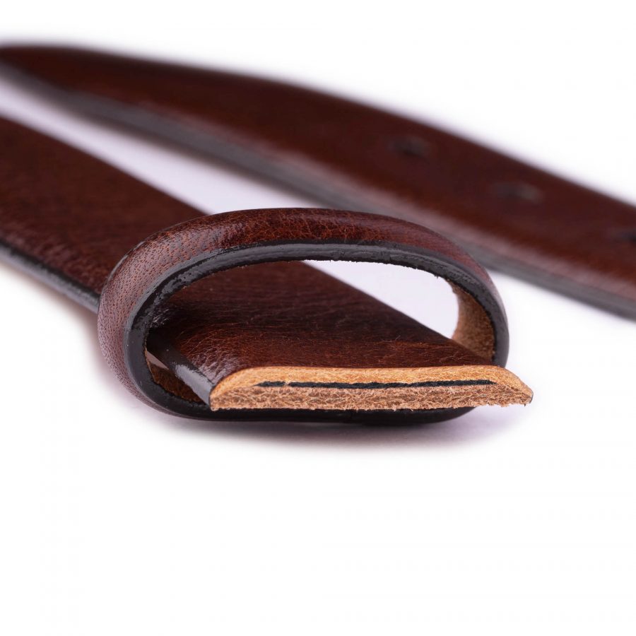 cognac leather belt strap for men 3 5 cm 3