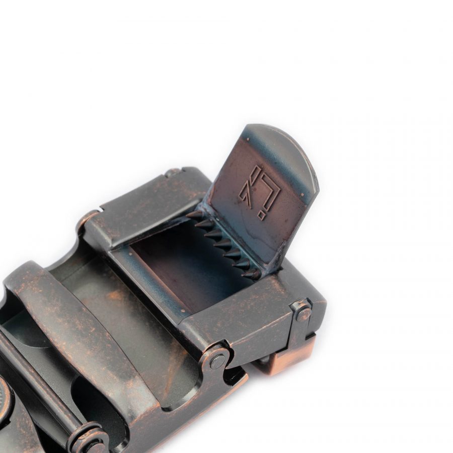 copper color click belt buckle for ratchet belts 5
