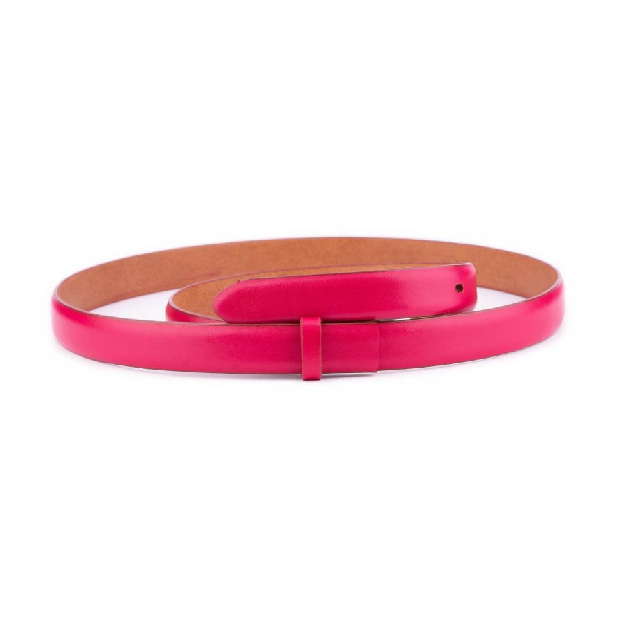 fuchsia leather belt strap replacement for buckles 2 0 cm 1 28 40 FUCCUT2016BUTAML USD25