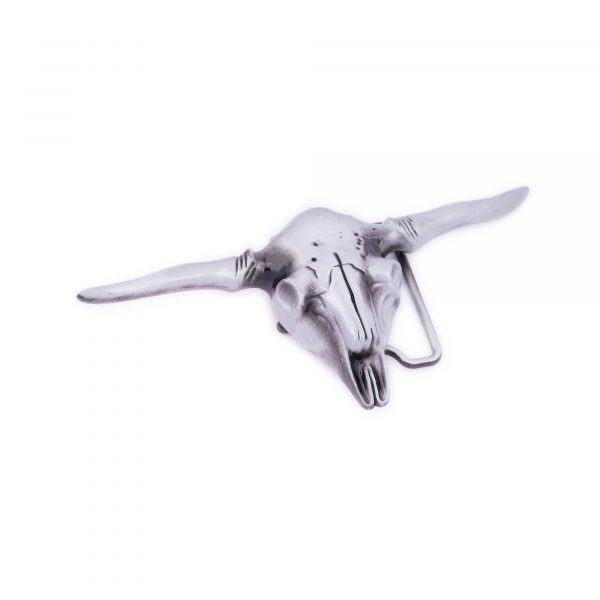 large longhorn head belt buckle silver heavy metal 1 LONHOR40HEASIL 29USD