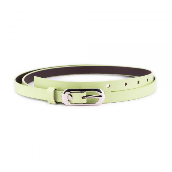 light green skinny womens belt 1 LIGGRE15SMOGAL 28 40 25USD