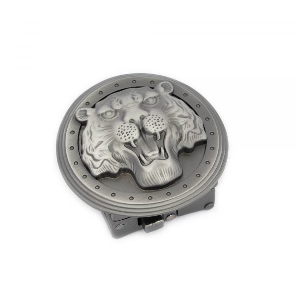 lion head automatic belt buckle gray 1 LIOHEA35RATROU 25USD