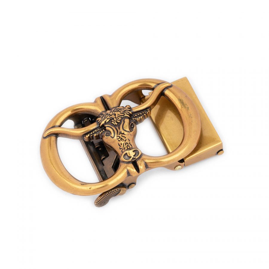 longhorn racthet belt buckle mens dark gold 1 LONHOR35RATBRZ USD29