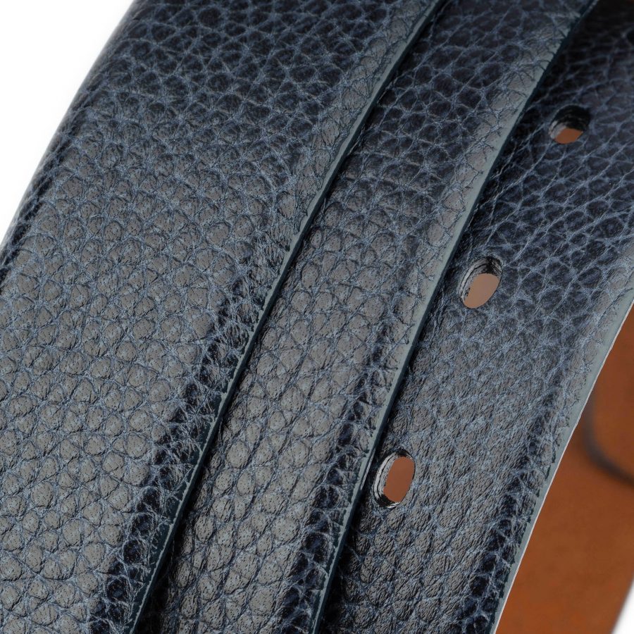 luxury blue leather belt strap for designer buckles 5