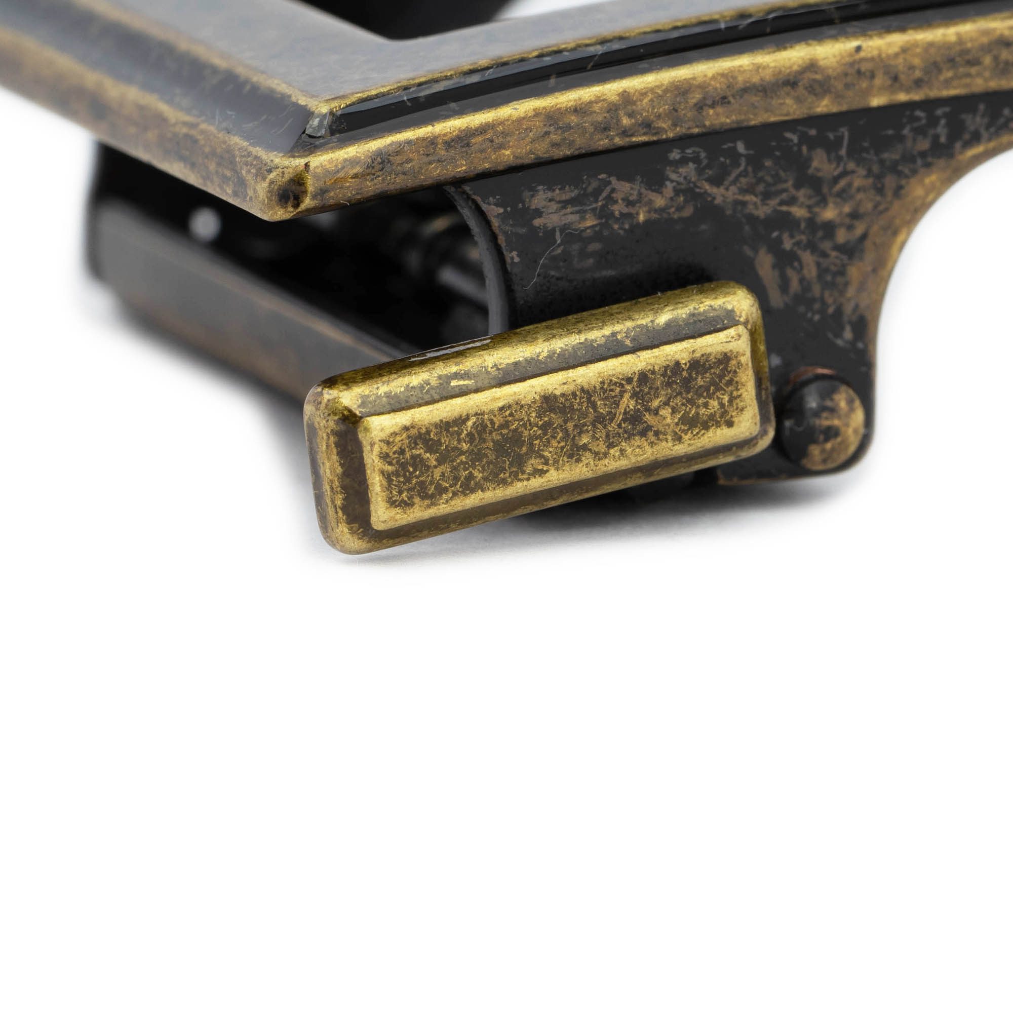 Golf Belt Buckle - Men's Ratchet Belt - Antiqued Gold, 1.5