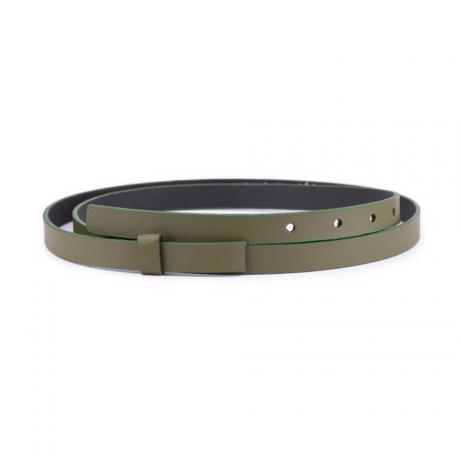 olive green skinny belt strap replacement 1 5 cm 1 OLIGRE15STRGAL 28 40 19USD