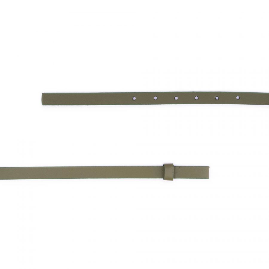 olive green skinny belt strap replacement 1 5 cm 2