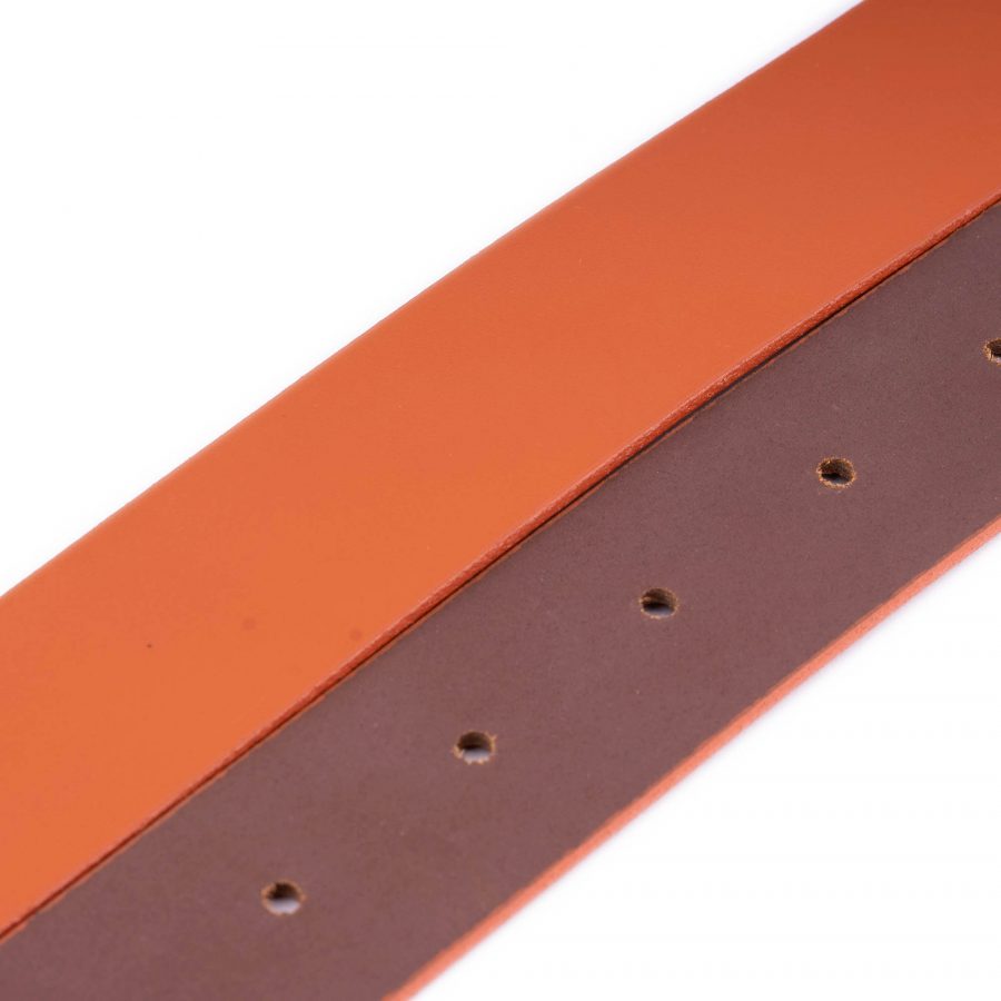 orange leather belt strap for buckles 4 0 cm 2