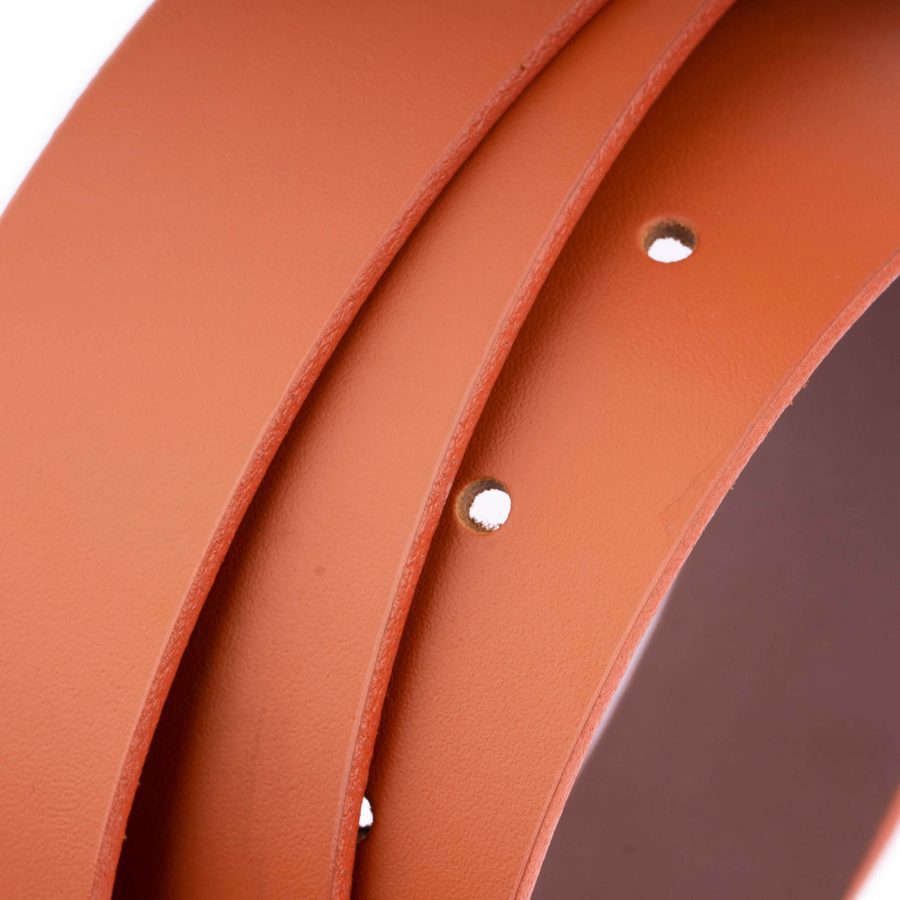 orange leather belt strap for buckles 4 0 cm 3