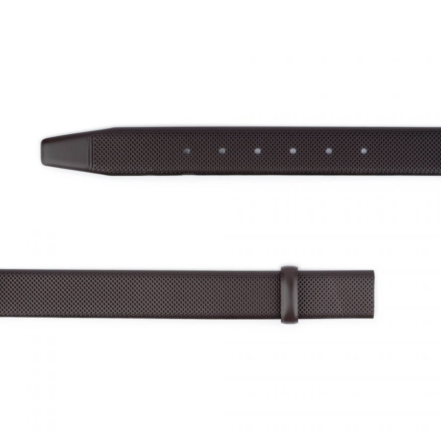 perforated dark brown leather strap replacement 2