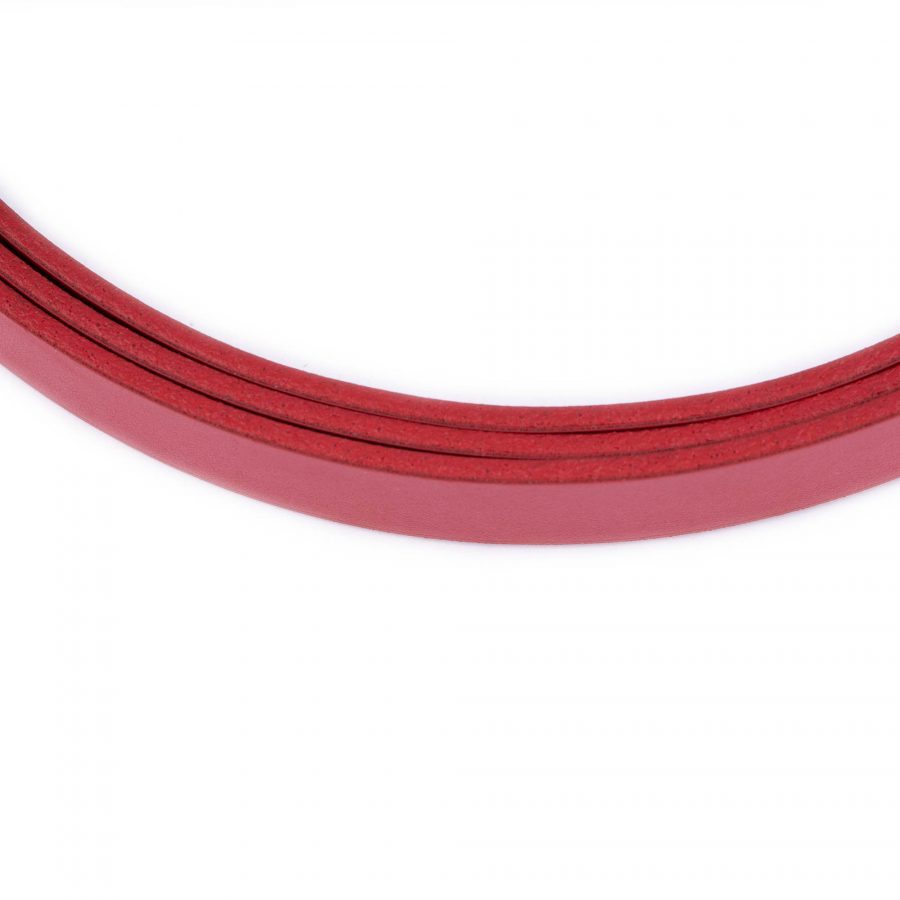 red skinny replacement leather belt strap 1 5 cm 5