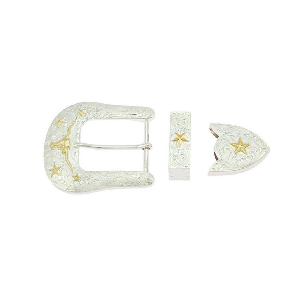 silver-gold-western-longhorn-  display picture 1
