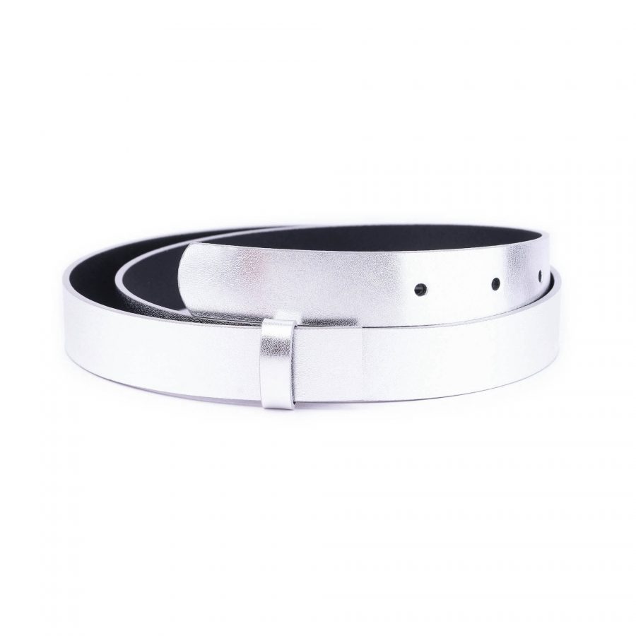 silver leather replacement belt strap 1 inch 1 SILSTR25WEL usd19