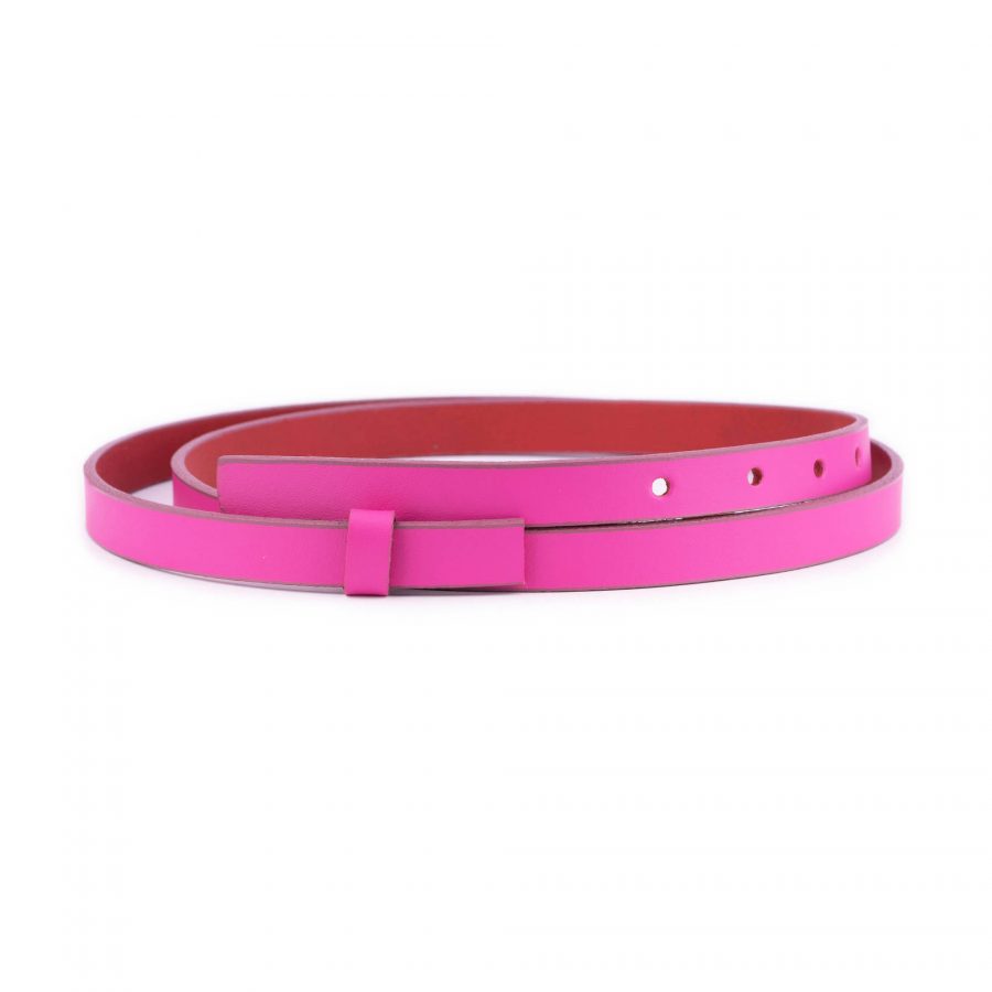 skinny pink leather belt strap replacement 1 5 cm 1 PINSKI14STRGAL 28 40 19USD