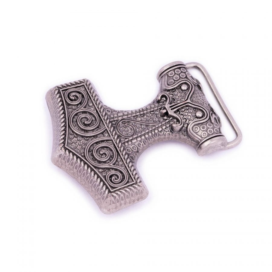 thors hammer belt buckle medieval silver metal 1 THOHAM40SILVER USD29