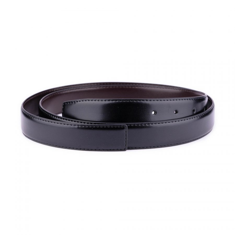 vegan black brown reversible belt strap 2 8 cm 1 BLABRO28REVER 28 42 29USD