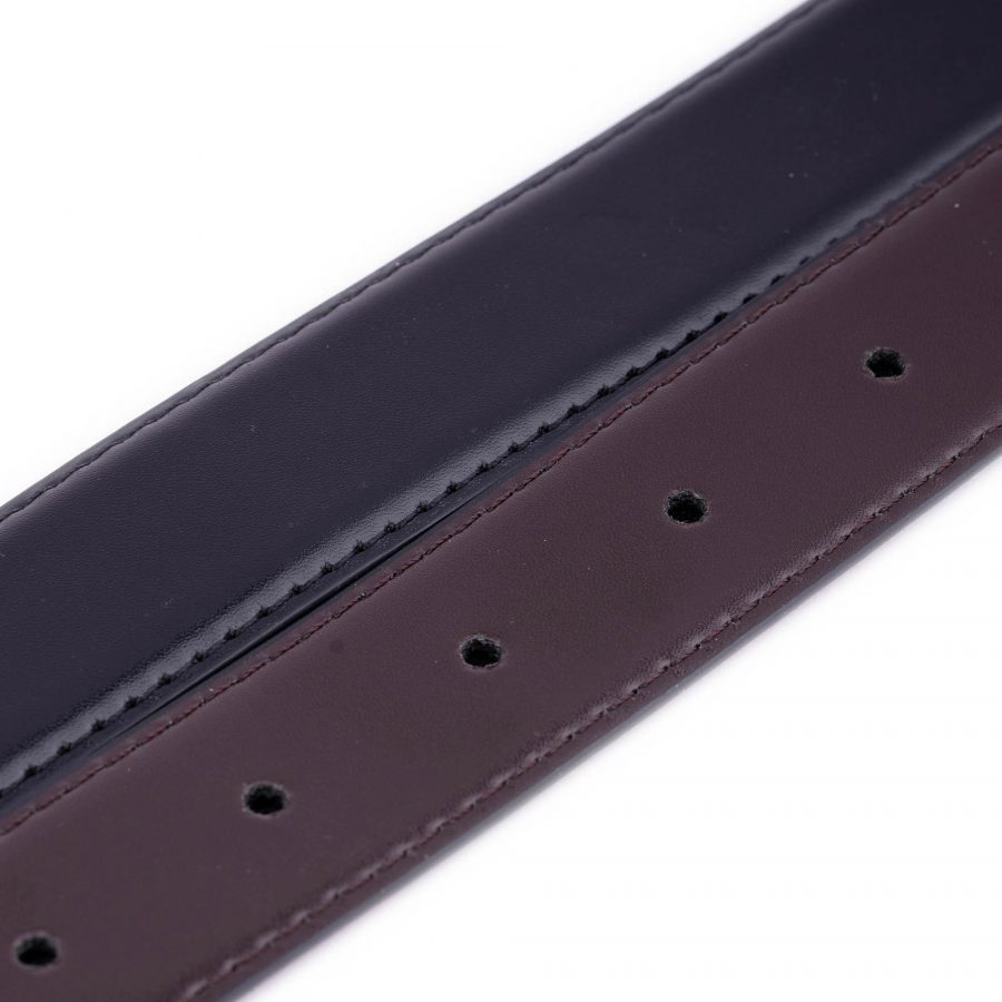 vegan black brown reversible belt strap 2 8 cm 4