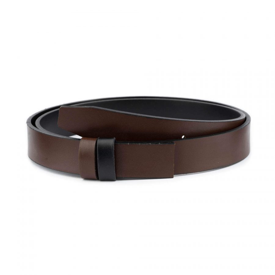 32 mm black brown reversible leather belt strap 2