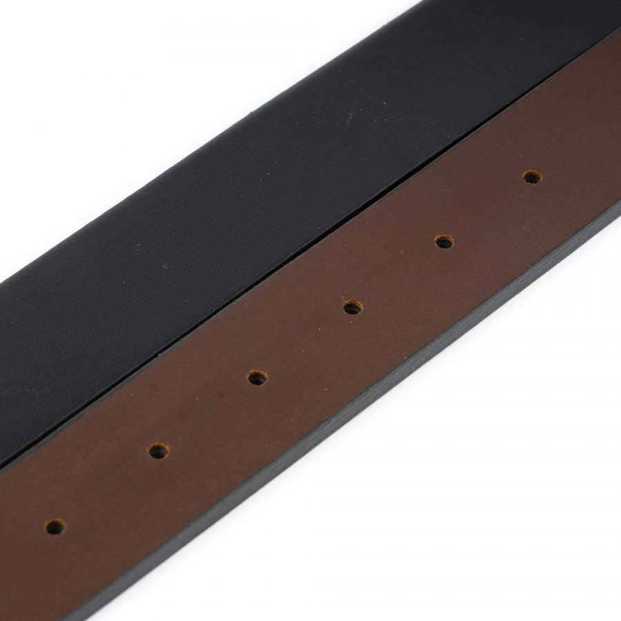 32 mm black brown reversible leather belt strap 6