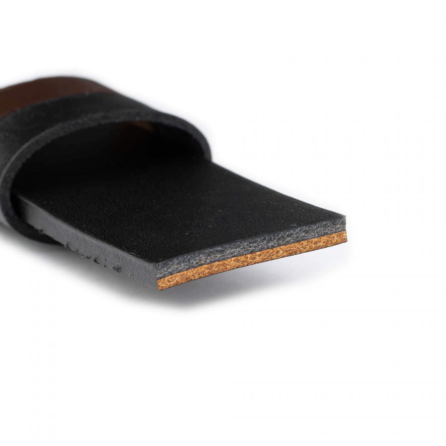 32 mm brown black reversible leather belt strap 5 1