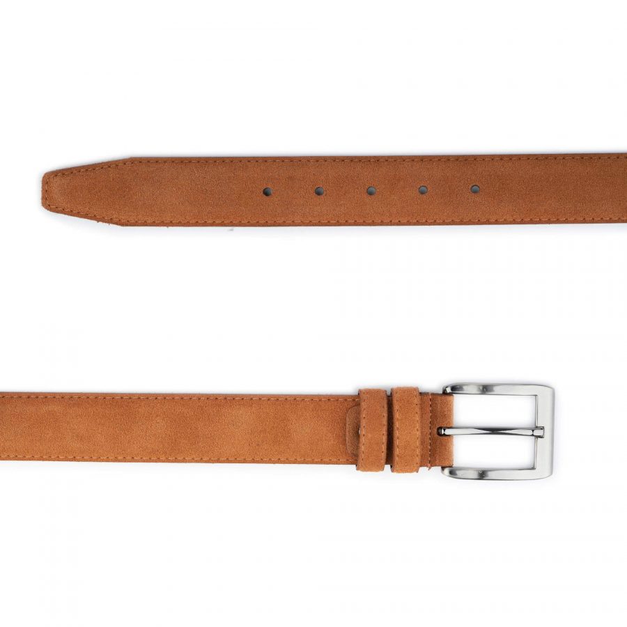 Tobacco Suede Leather Belt 2