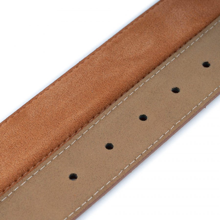 Tobacco Suede Leather Belt 3