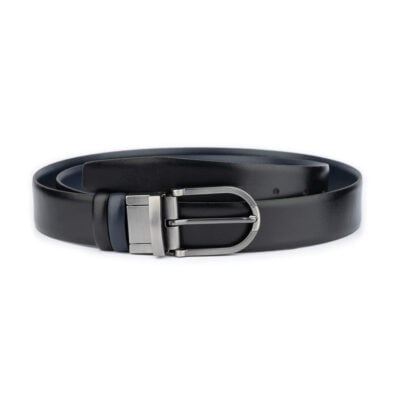 black blue reversible belt mens genuine leather 1 28 40 usd65 BLABLU35REVMDS