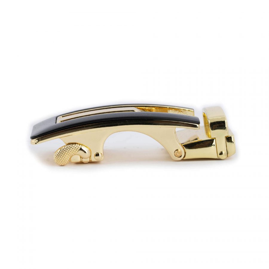 black c gold ratchet buckle for leather belt 3