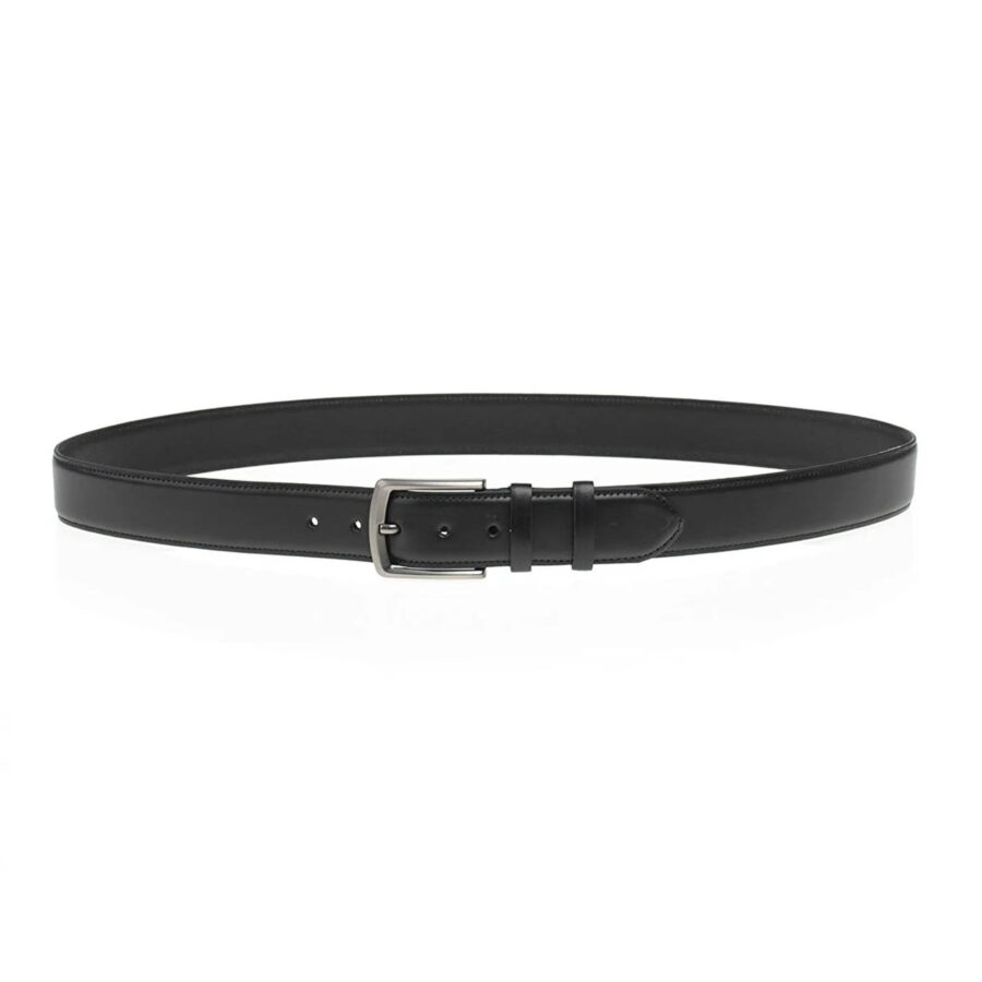 black classic quality leather belt for men 3 5 cm 1 CLABLA35SMOSLY