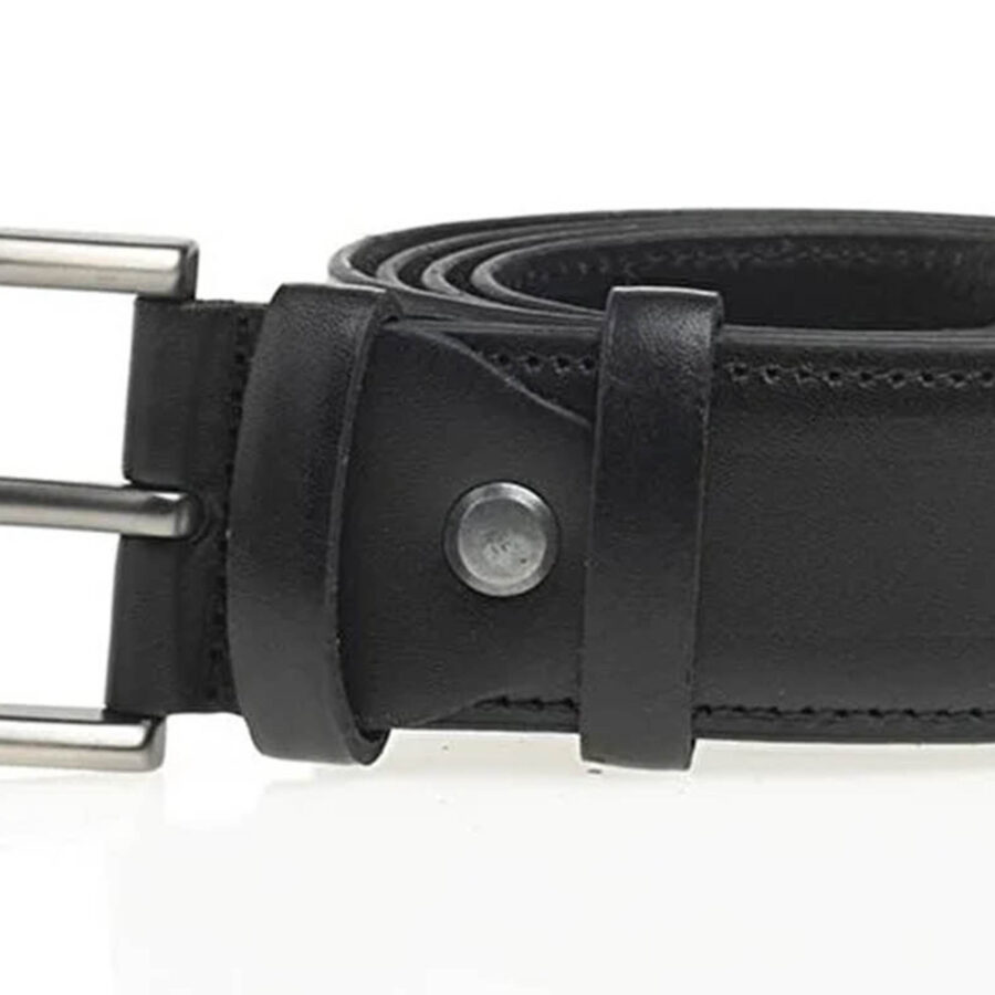 black classic quality leather belt for men 3 5 cm 3