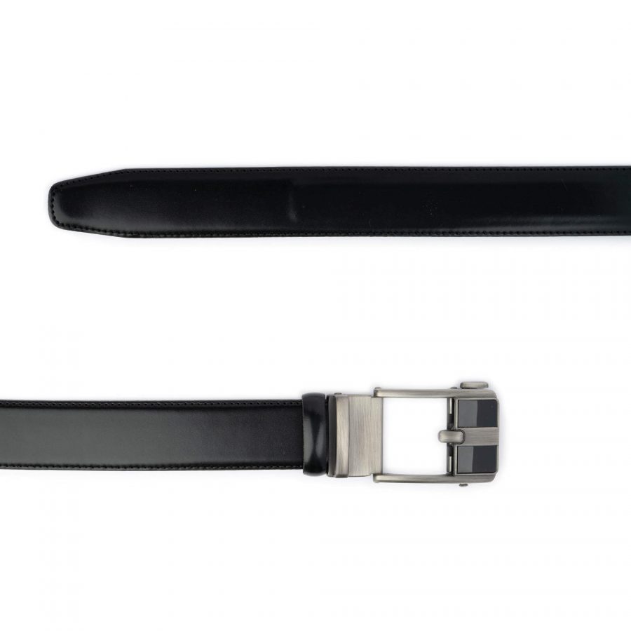 black ratchet mens luxury belt real leather 2