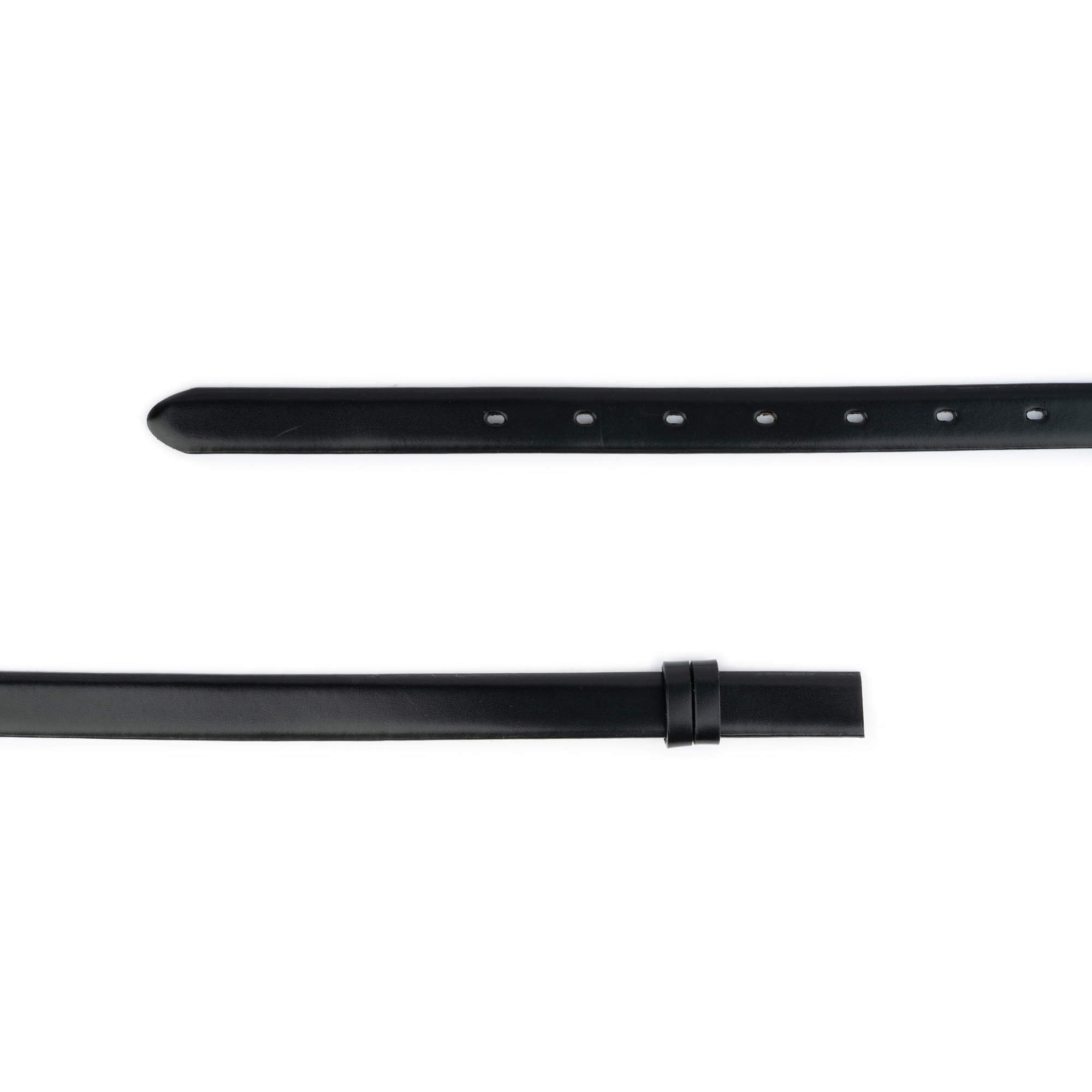 Buy Black Thin Leather Belt Strap Replacement - LeatherBeltsOnline.com