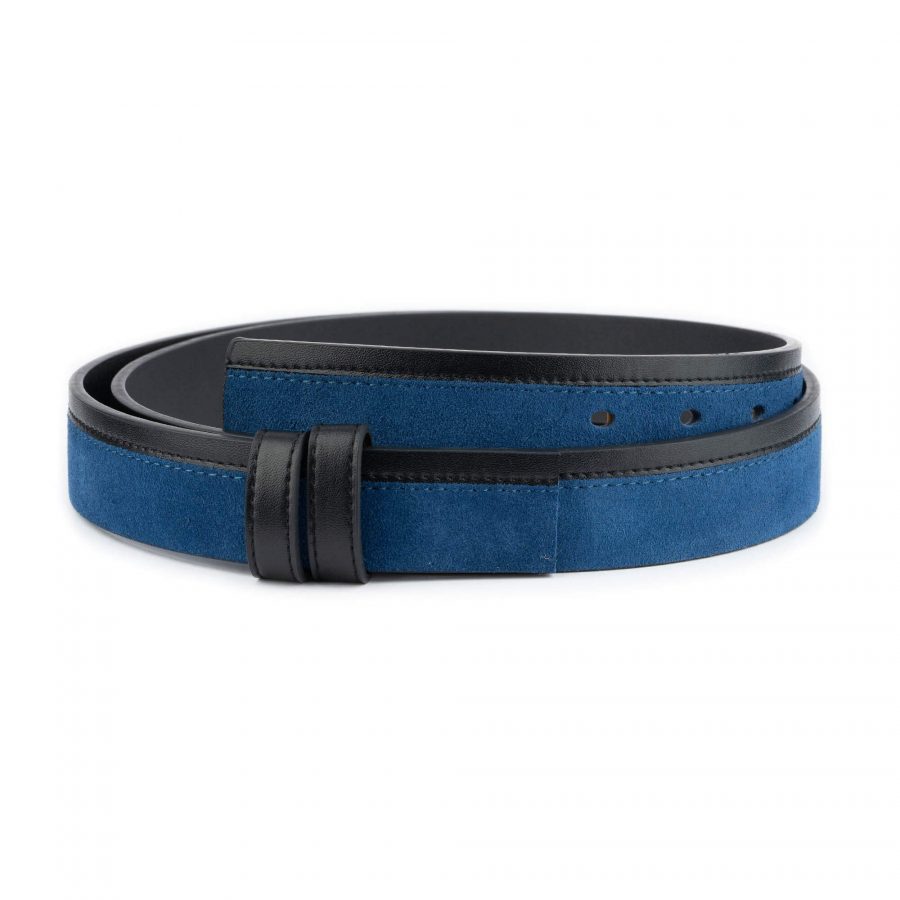 blue suede belt strap for clamp buckle 1 28 42 usd25 BLUSUE35BLACUT