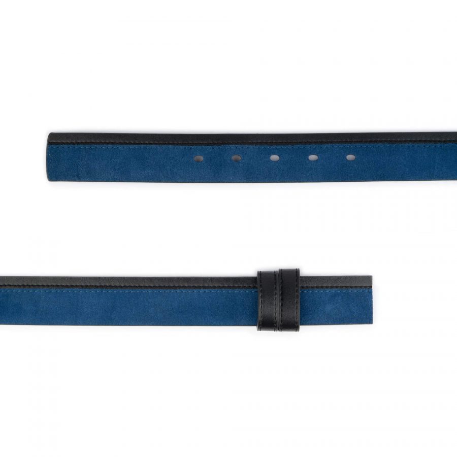 blue suede belt strap for clamp buckle 2