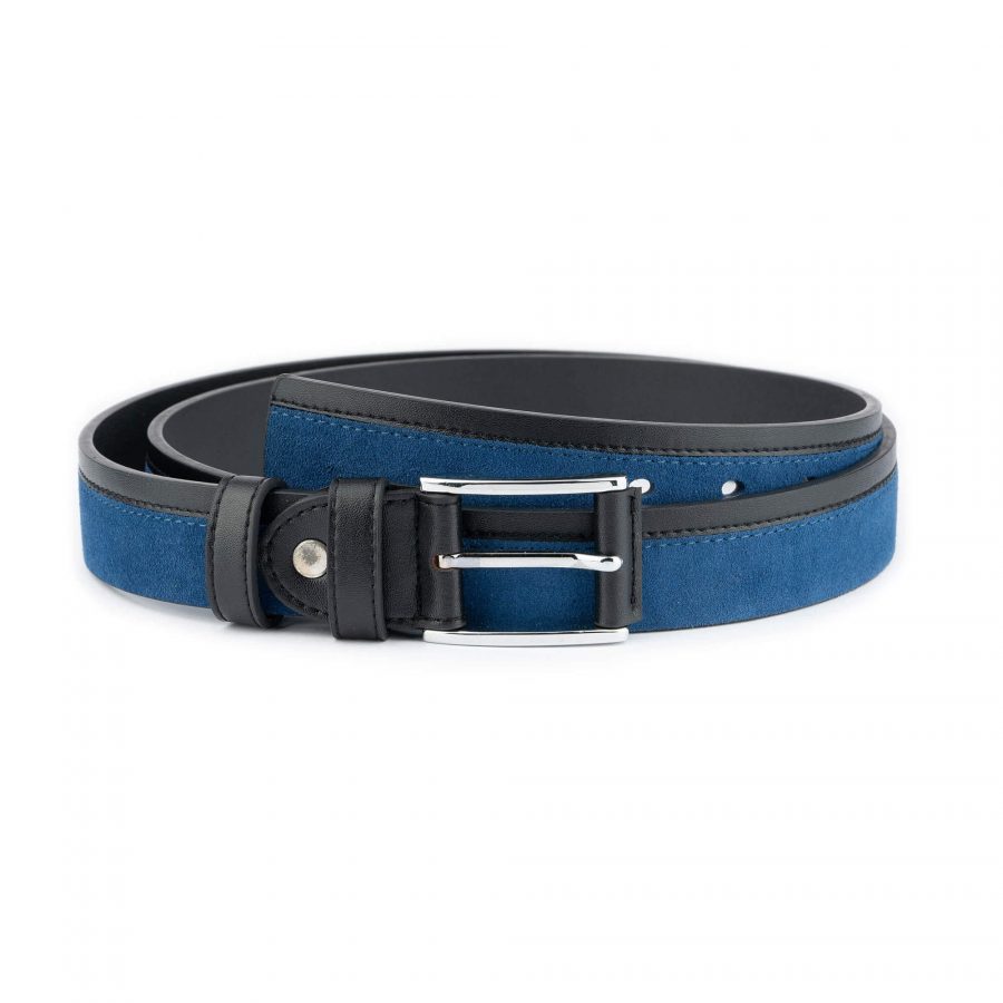 blue suede black genuine leather mens belt 1 28 42 usd29 BLUSUE35COVBUC