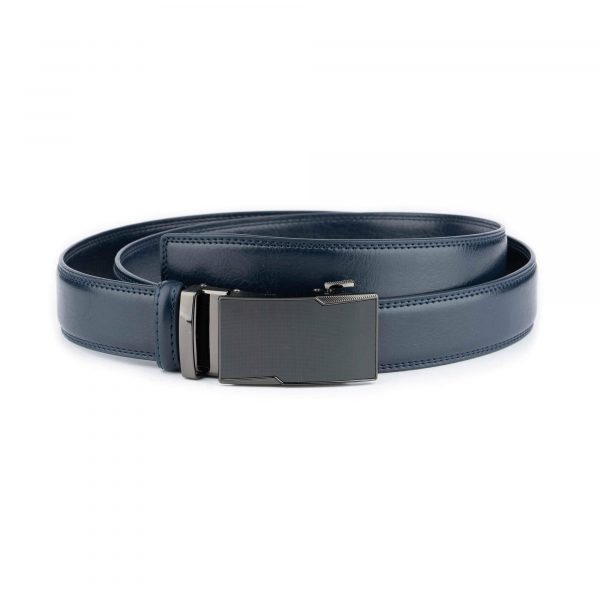 blue vegan leather mens slide belt 1 28 44 usd35 BLUAUT35VEGSTI