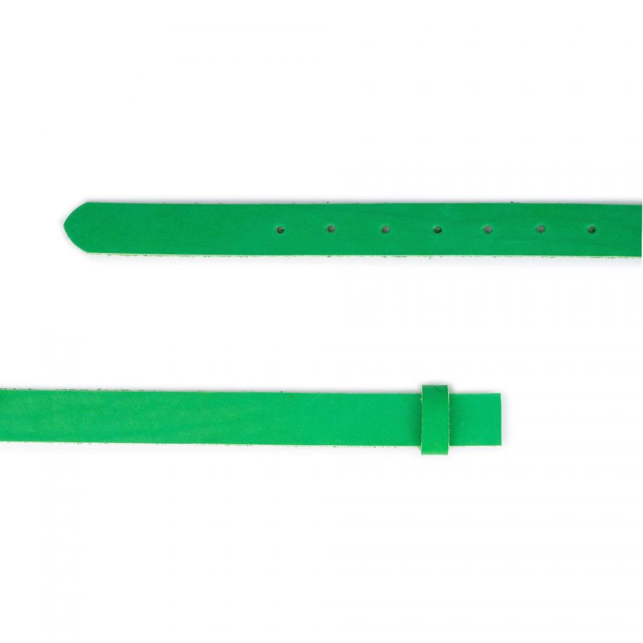 bright green leather belt strap for buckles soft leather 2