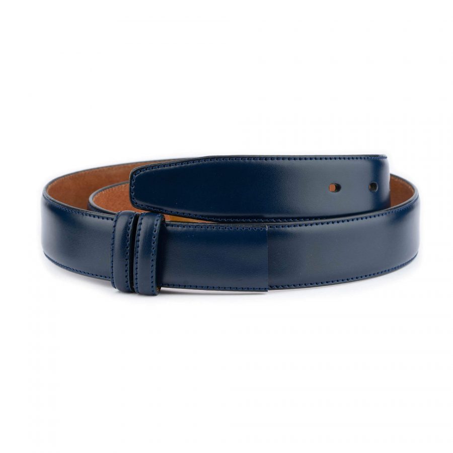 dark blue leather strap for belt replacement 1 28 40 usd29 NAVBLU3508CUTAML