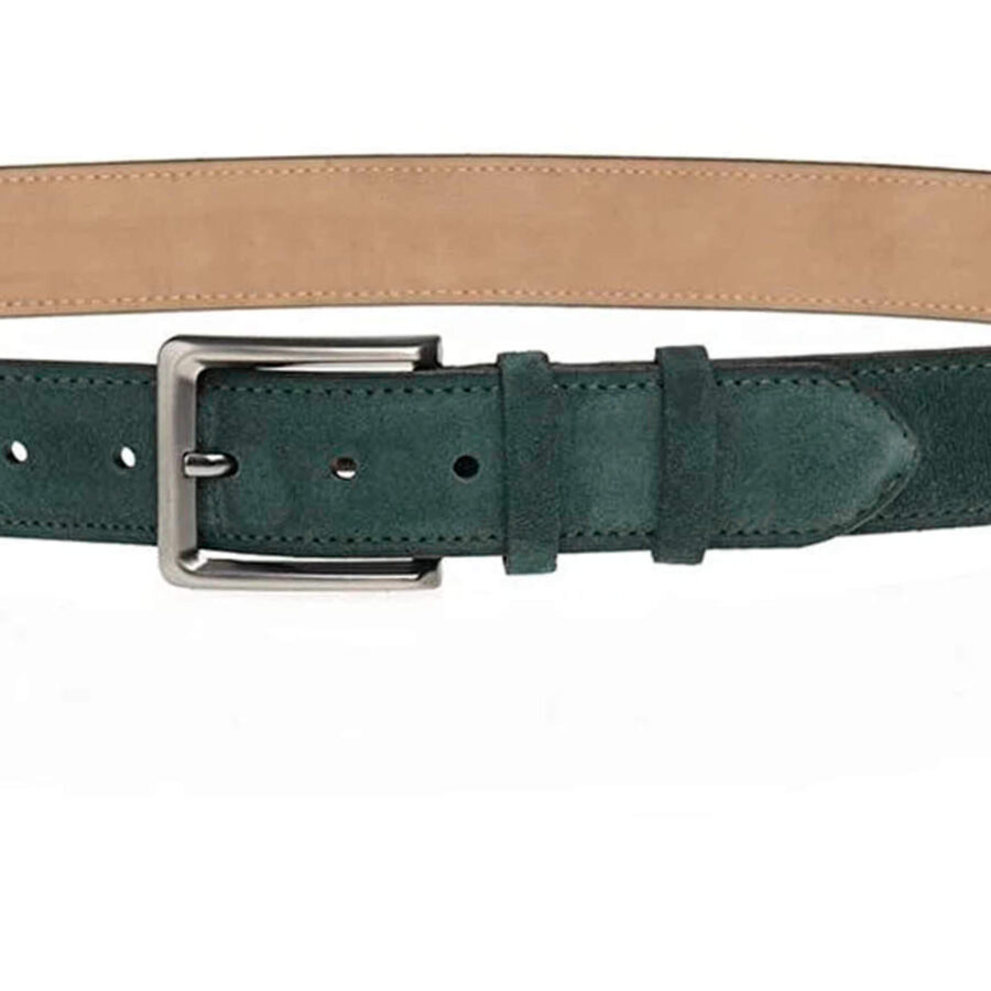 emerald green suede belt quality genuine leather 2