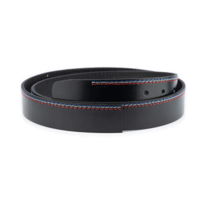 fashion mens belt strap black colorful stitched 1 28 40 usd29 COLSTI35CUTBLA