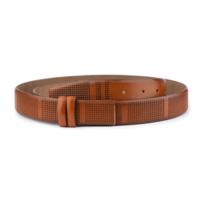 light brown belt strap replacement check laser leather 1 28 42 usd65 LASCUT35CUTYRT