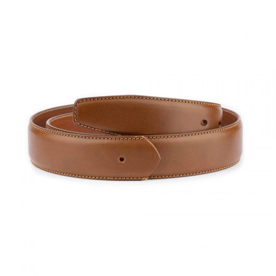 light brown belt strap without buckle real leather 1 28 40 usd29 BROSMO3504HOLAML