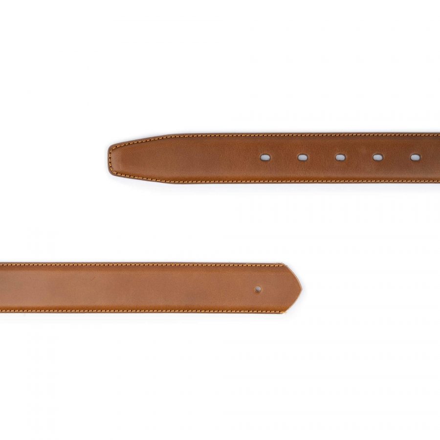 light brown belt strap without buckle real leather 2