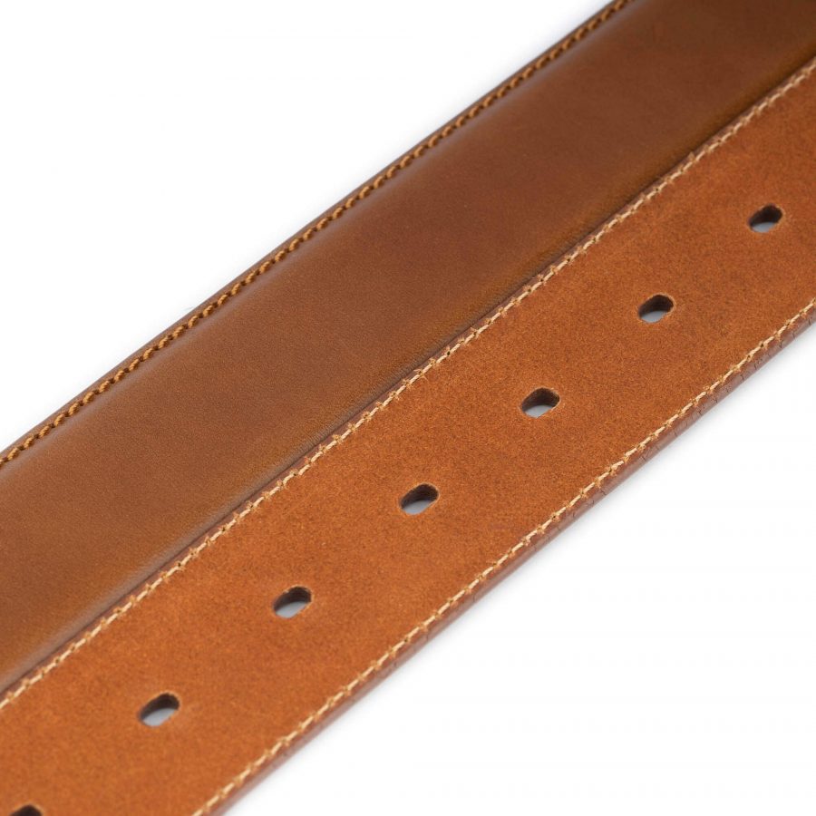 light brown belt strap without buckle real leather 3