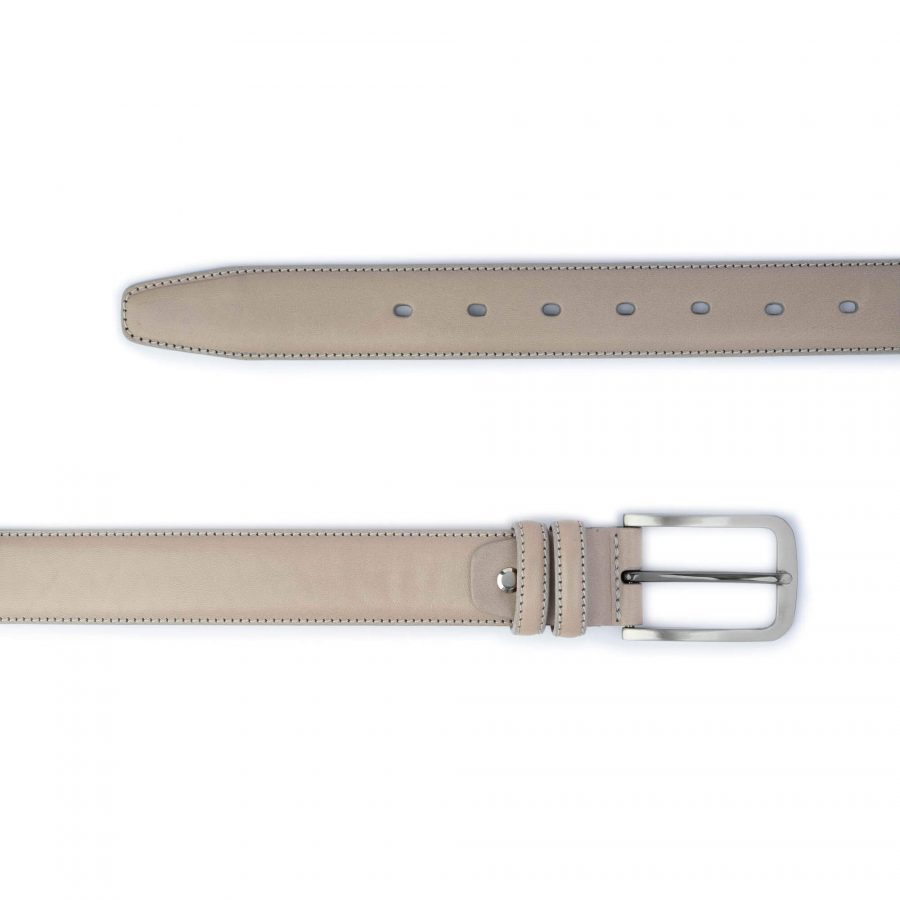 light grey leather belt for men 2