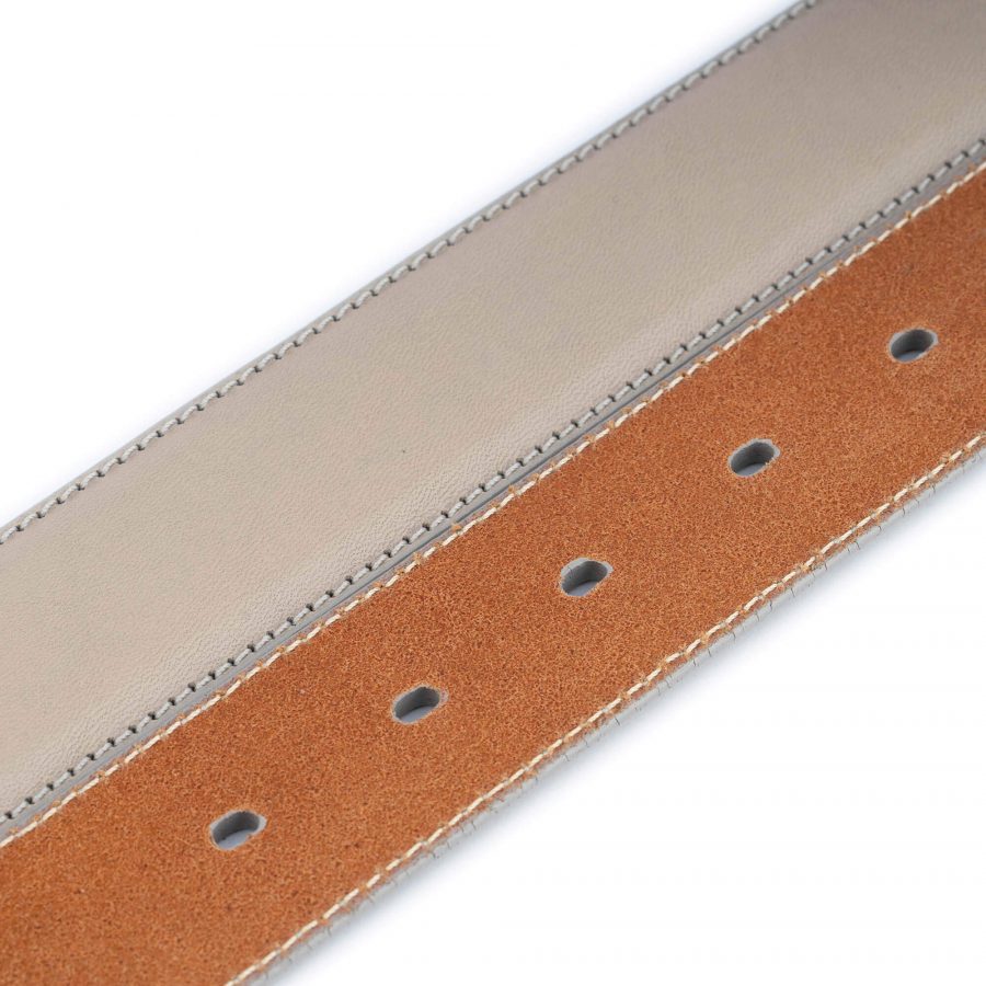 light grey leather belt for men 3