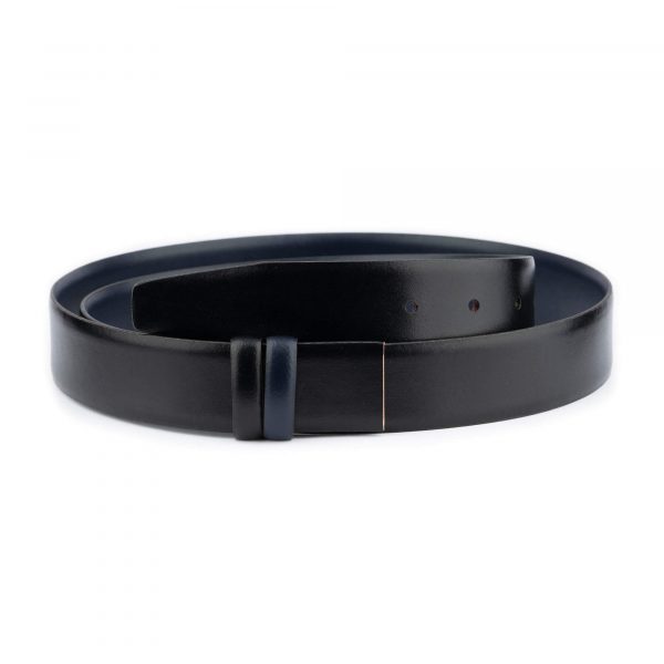 mens belt reversible black blue without buckle 0 28 40 usd55 BLABLU35CUTMDS