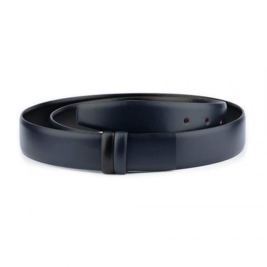 mens blue black reversible leather belt 1 28 40 usd55 BLBURV35CUTMDS